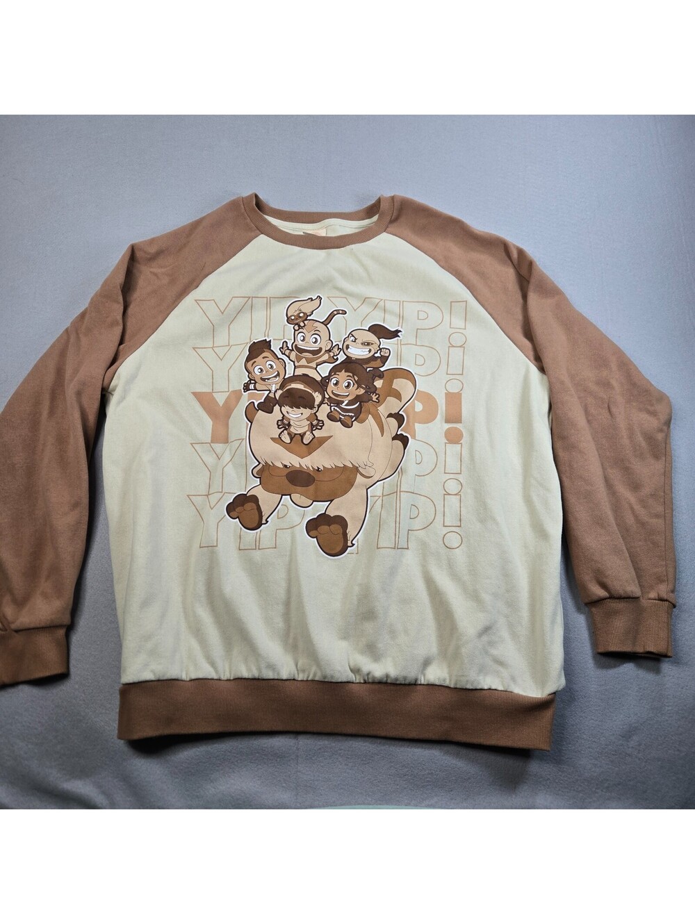 Avatar The Last Airbender Men XL Crewneck Sweatshirt CultureFly Yip Yip Appa